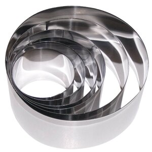 Cake rings stainless steel - 6 pieces