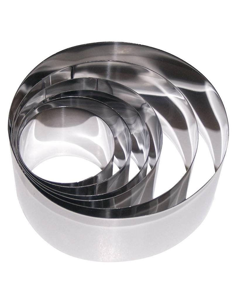 Cake rings stainless steel - 6 pieces