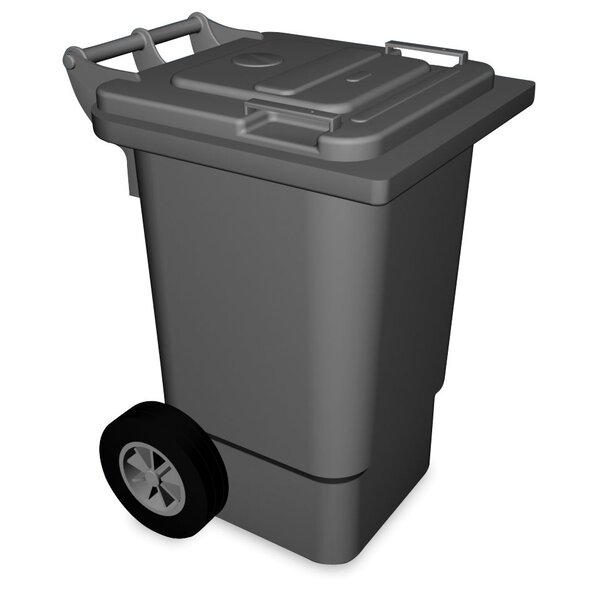 Fricosmos Waste bin with lid and wheels with pedal