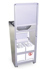Mobile washbasin with high flow and built-in water tank