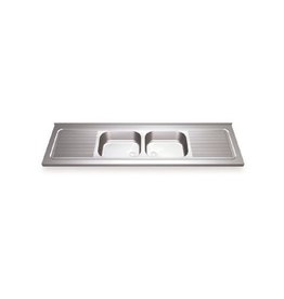 Sink Unit with two sinks and two drainboards