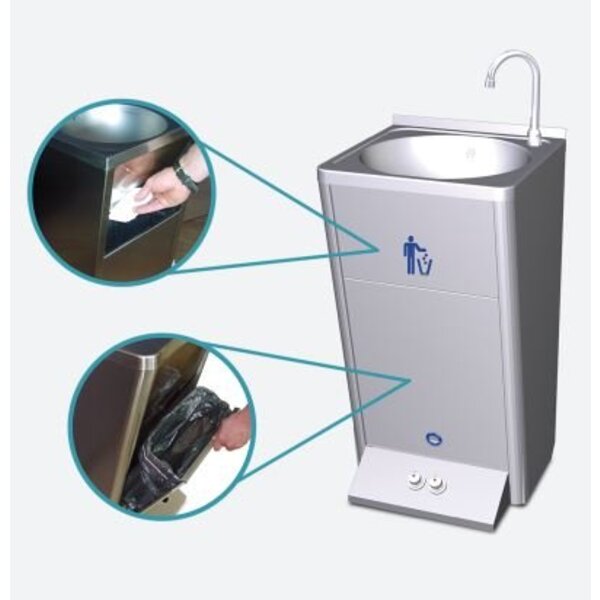 Fricosmos Mobile hand wash basin with two control buttons for hot and cold