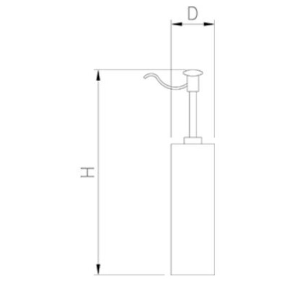 Fricosmos Sauce dispenser in stainless steel