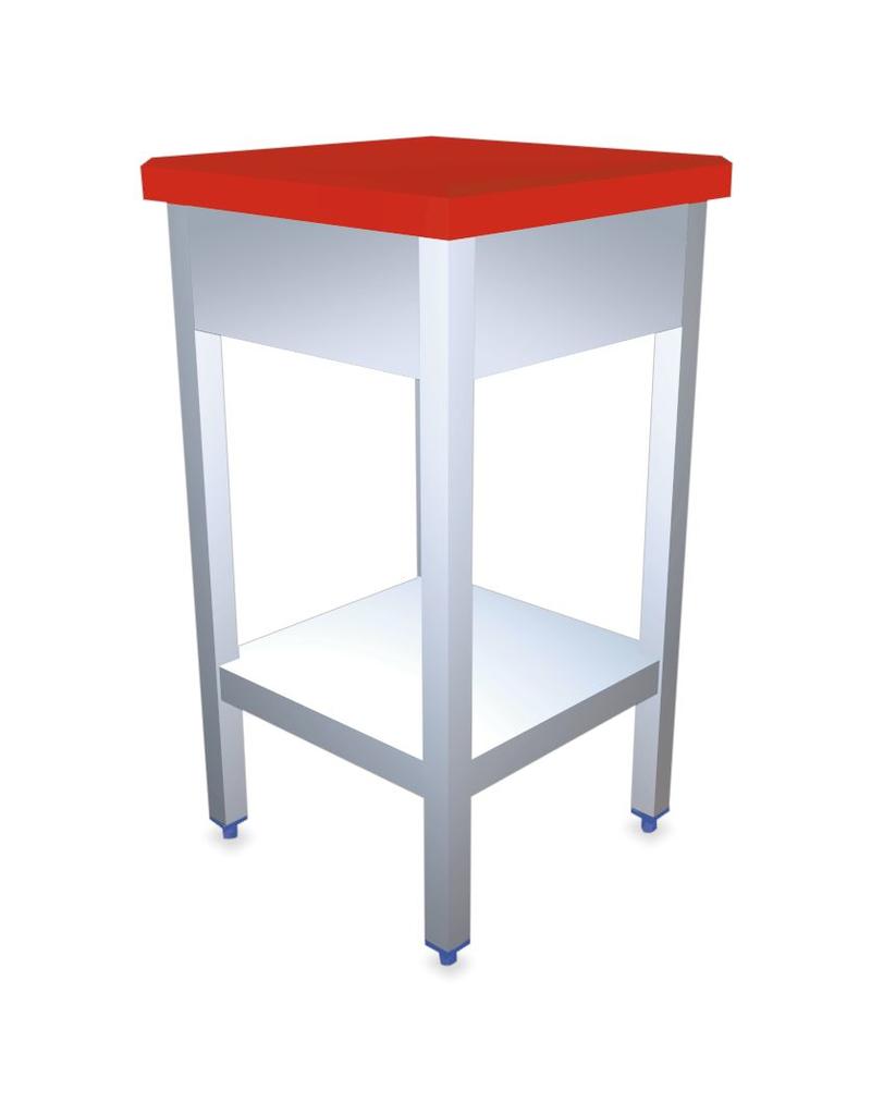 Polyethylene and stainless steel chopping block INOX RVS FOR FOOD