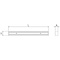 Magnetic white wall-mounted knife holder, 330x15x46 mm