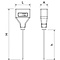 Electronic thermometer with probe