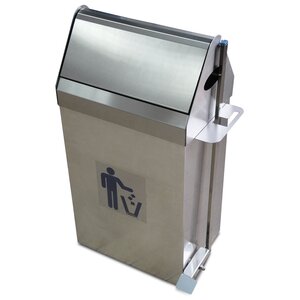 Dustbin in stainless steel with Swing Top