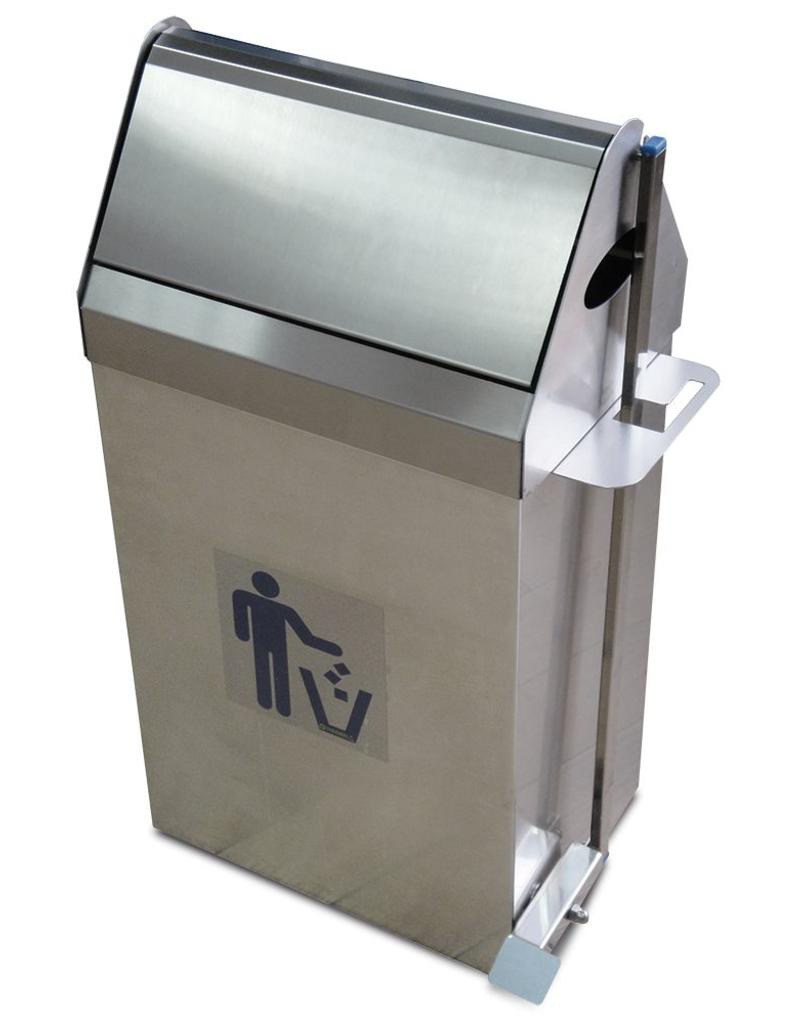 Dustbin in stainless steel with Swing Top