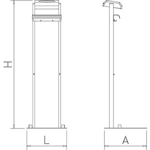 Hanschoenen- and hang bag dispenser