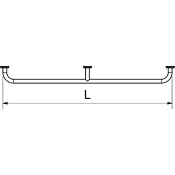 Horizontal support rod for wall