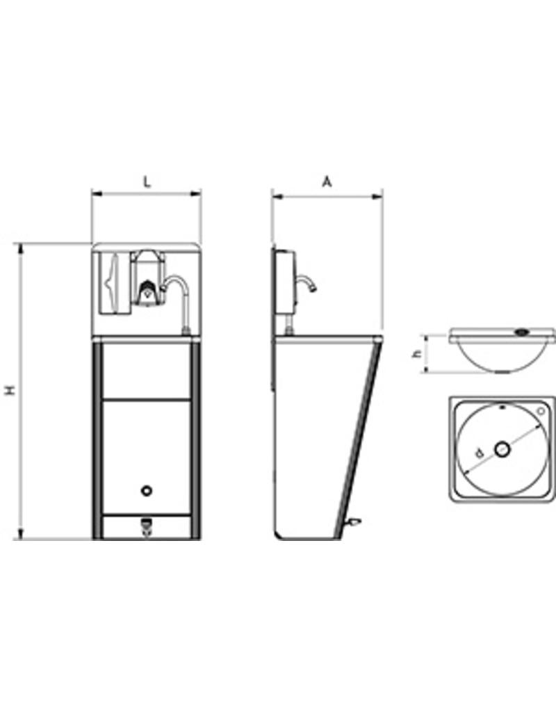 Mobile And Autonomous Hand Wash Basin High Flow