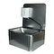 Seabiscuit line Hand washbasin with splash plate and soap dispenser