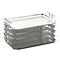 Tray with handles in stainless steel