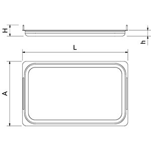 Tray with handles in stainless steel