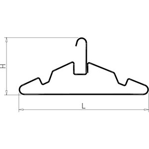 Industrial clothes hanger in stainless steel