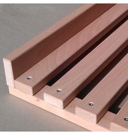 Beech wood grill for bread rack, with curb