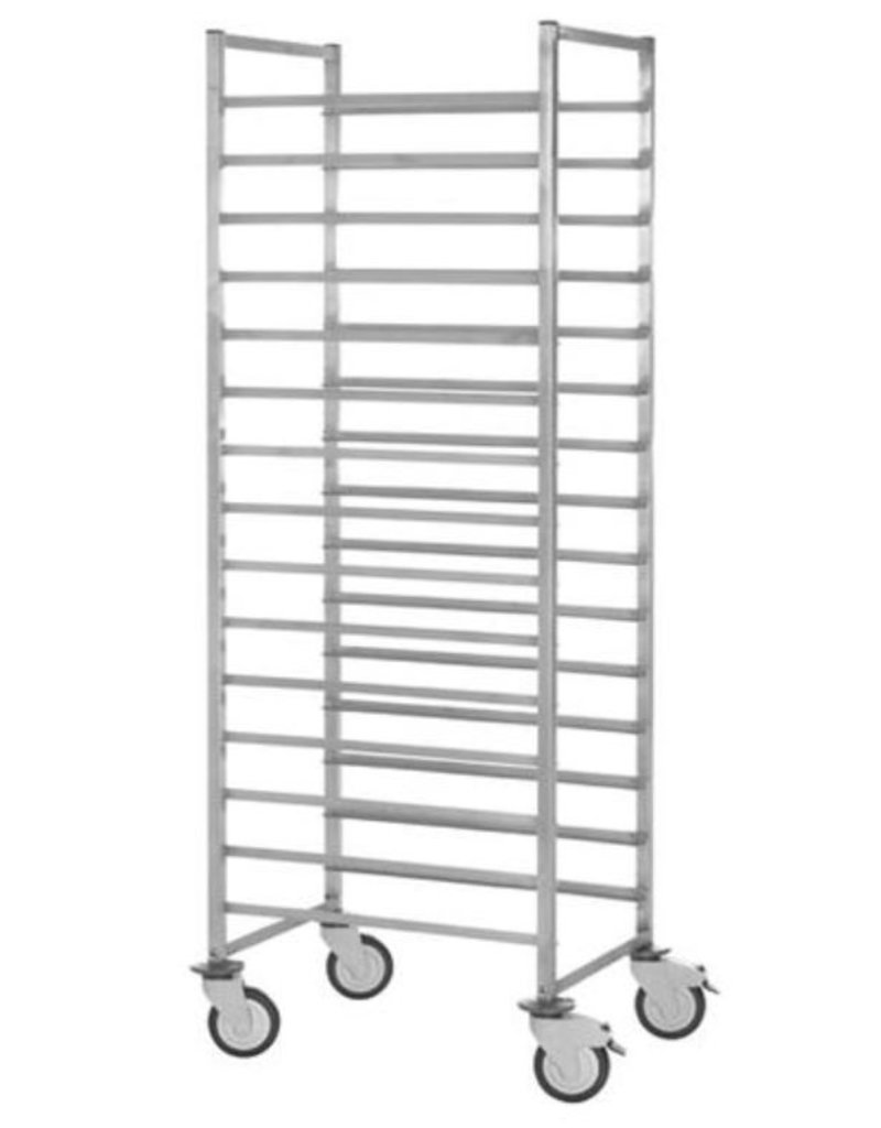 Plate rack shelf trolley 400x600mm - INOX RVS FOR FOOD INDUSTRY