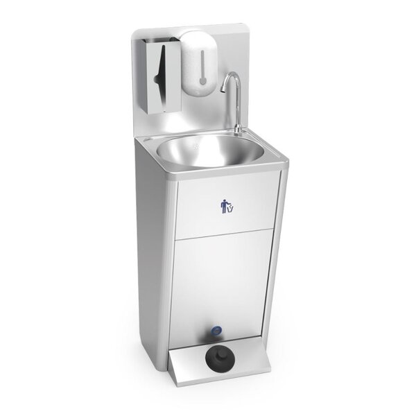 Fricosmos Mobile washbasin with built-in water tank splashback (best-selling model).