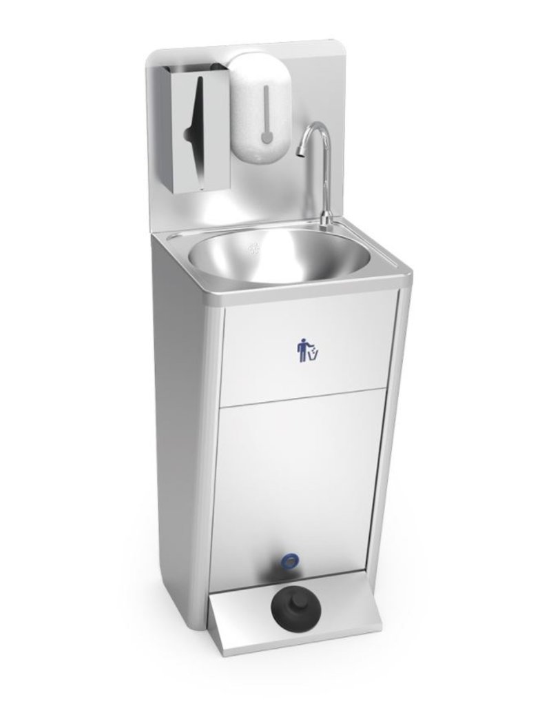 Mobile washbasin with builtin water tank INOX RVS FOR