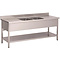Dishwashing sink 2 basins in the middle of the furniture 700mm