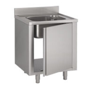 Dishwashing sink 600x600mm on cupboard