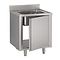 Dishwashing sink 600x600mm on cupboard