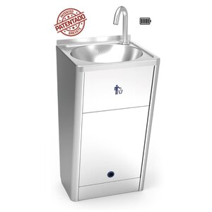 Mobile battery-powered electronic handwash sink