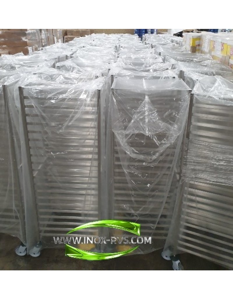 Plate rack shelf trolley 400x600mm - INOX RVS FOR FOOD INDUSTRY