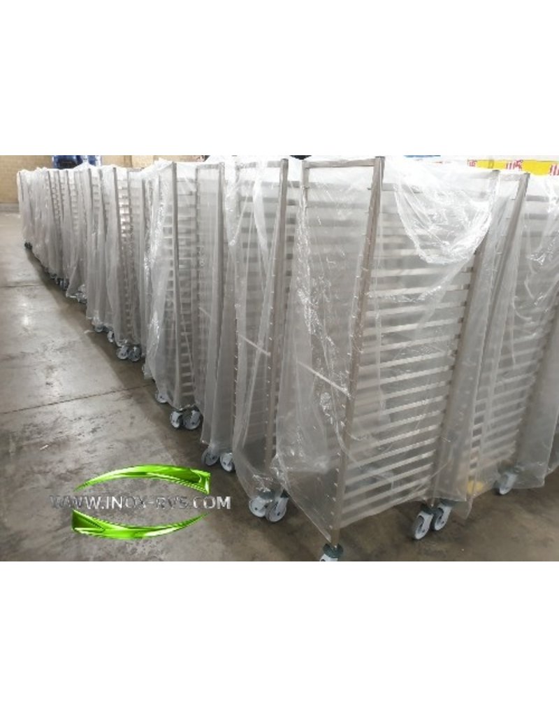 Plate rack shelf trolley 600x400mm INOX RVS FOR FOOD INDUSTRY