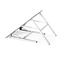 Side stainless steel folding table