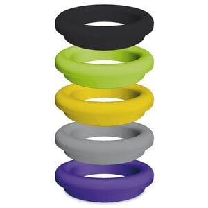 Colored ring in synthetic material for waste chuting