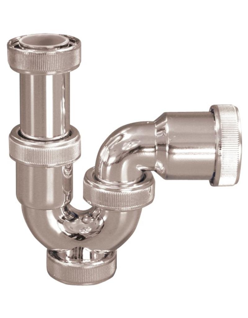 PVC siphon with chrome finish 1 1/2"
