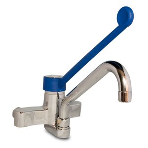 Mixer tap with wall mount and elbow control