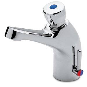 Tap with push button and double inlet
