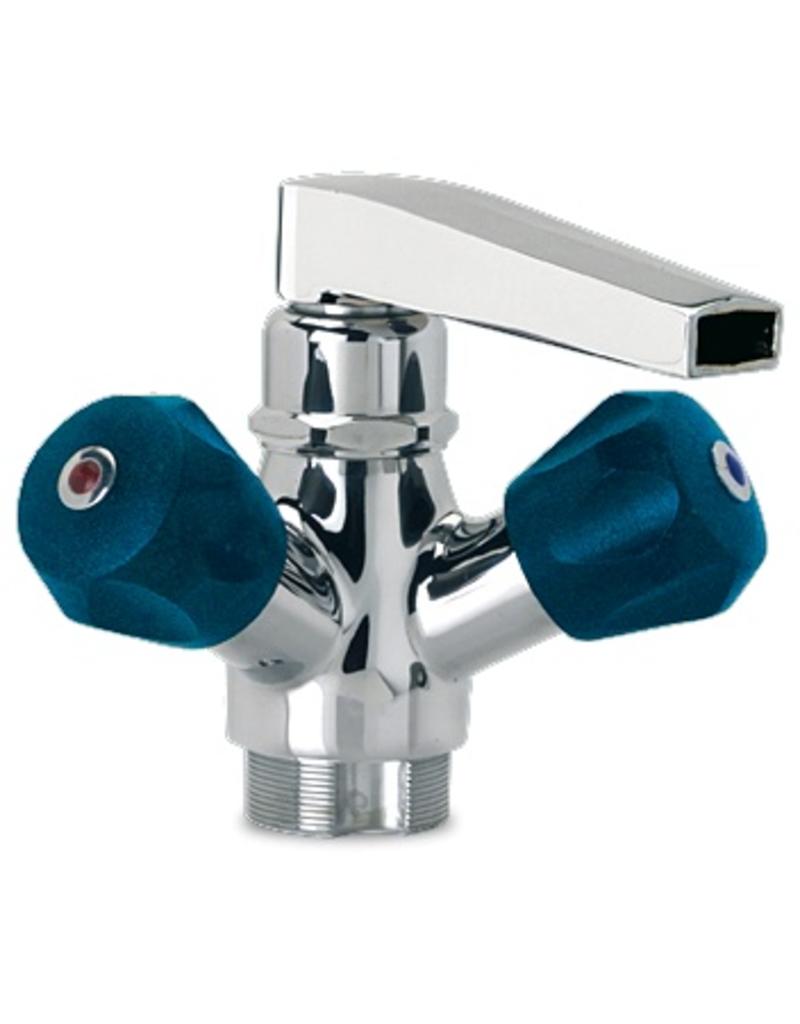 Short tap with double inlet INOX RVS FOR FOOD INDUSTRY