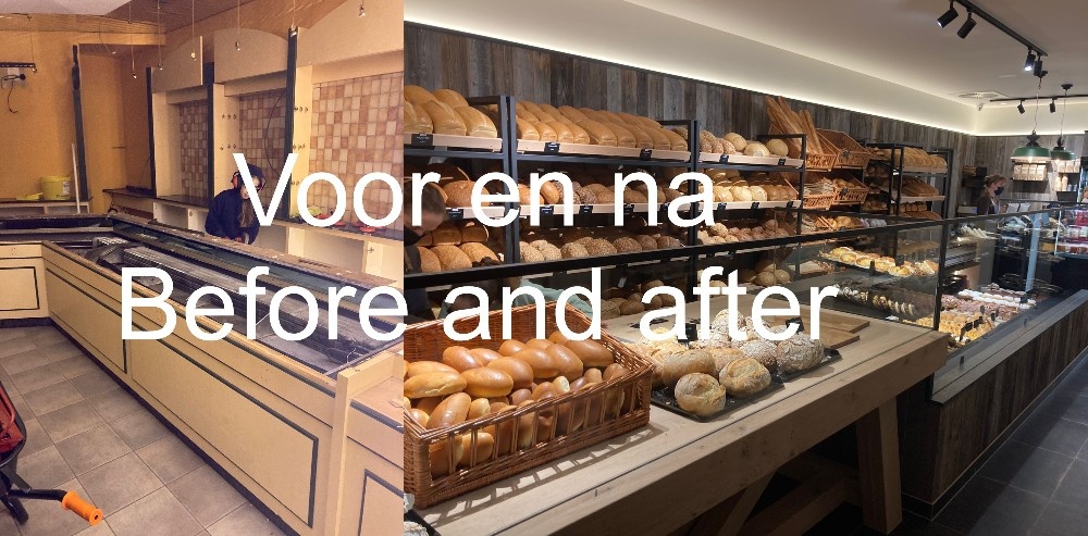 winkel in richting voor bakkerij INOX-RVS.COM