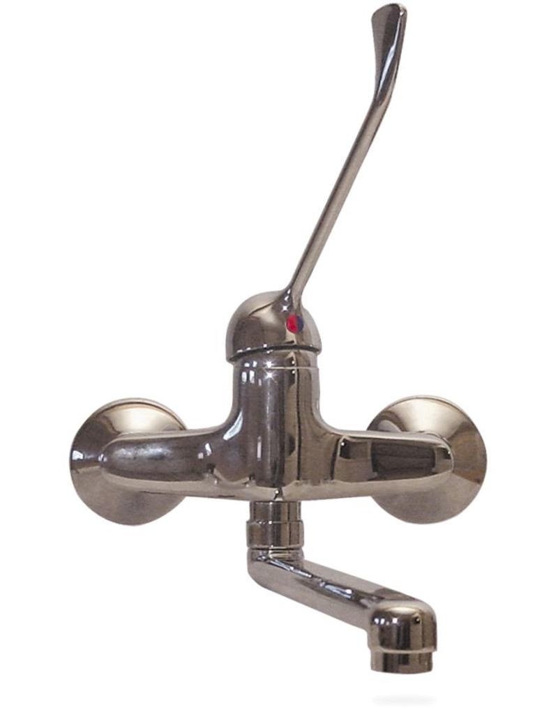 Tap with elbow operation, wallmounted INOX RVS FOR FOOD INDUSTRY