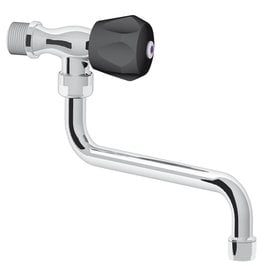 Low tap with insulated handle