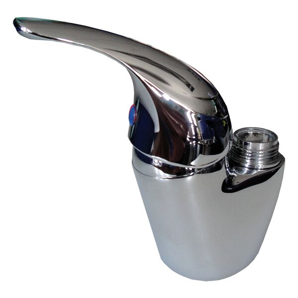Tap with double inlet and a handle