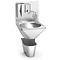 Fricosmos Wall-mounted hand wash basin with separated paperbin with sensor