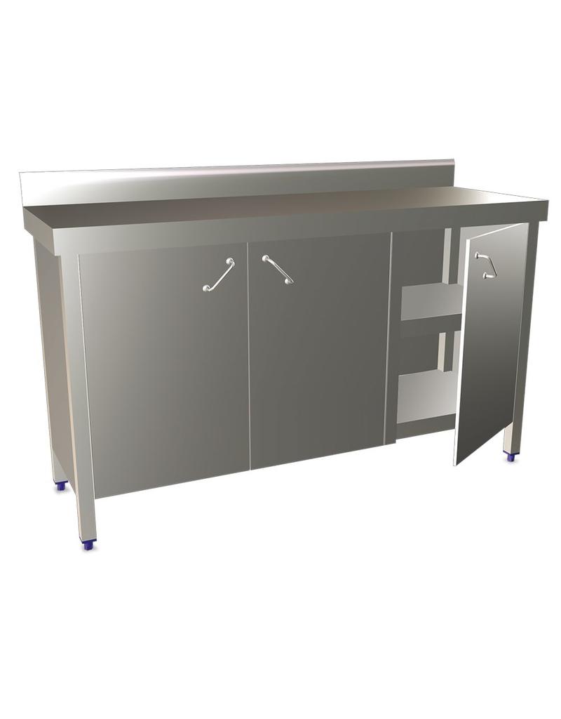 Wall Table With Hinged Doors Inox Rvs For Food Industry