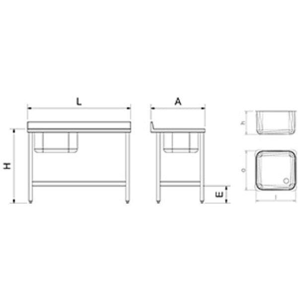 TABLE INOX 1950*800*85