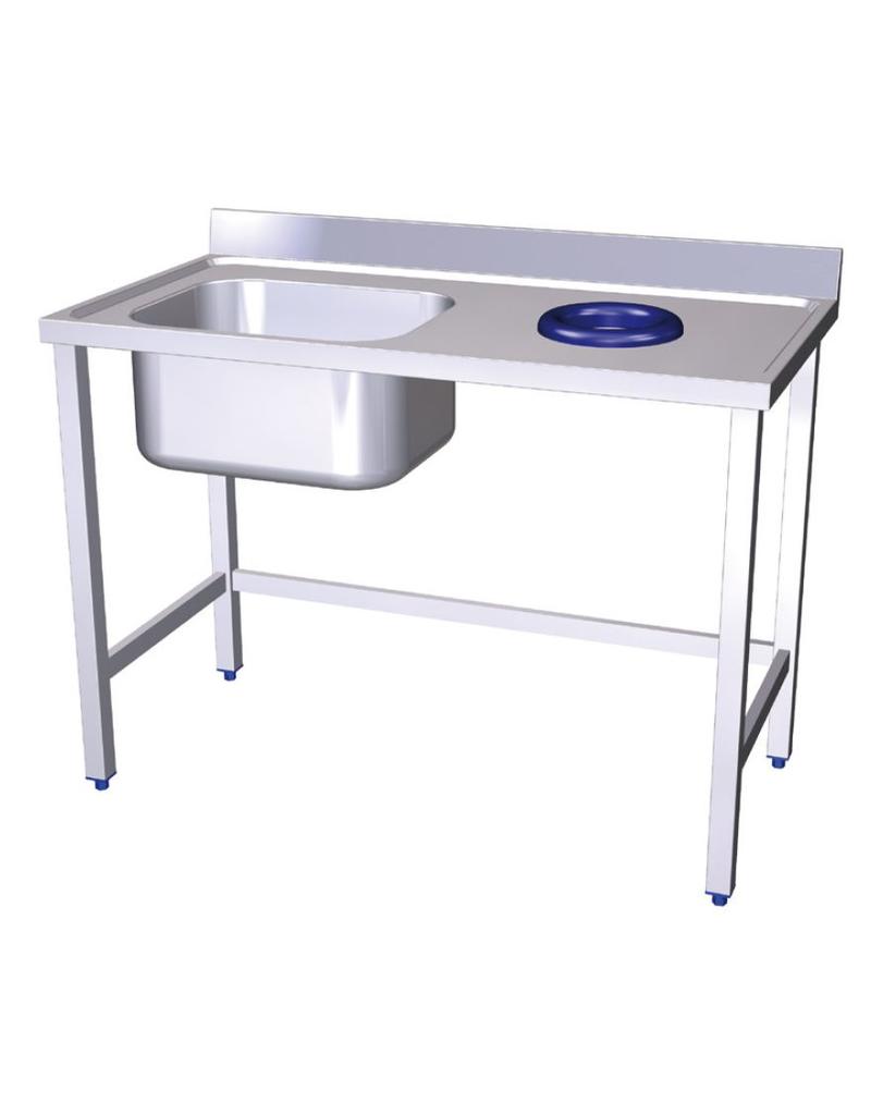 Sink with waste chute
