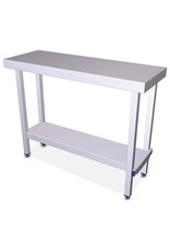 Foldable island table with shelf