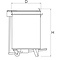 Stainless steel waste bin with pedal operation and wheels