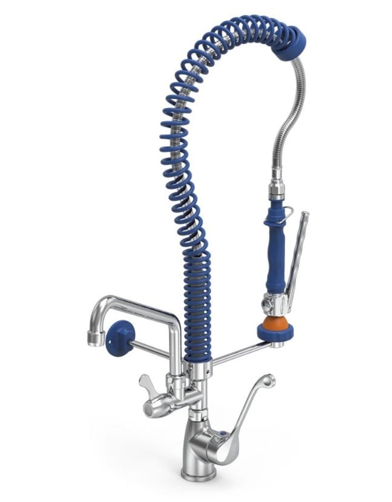 Prerinse shower with tray filling without wall mounting INOX RVS FOR