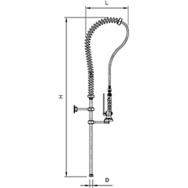 Fricosmos Basis voorspoeldouche laag model