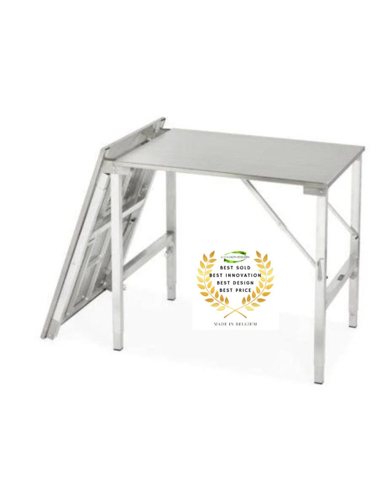 Extra robust stainless steel folding table - INOX RVS FOR FOOD INDUSTRY