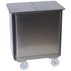 Flour cart / flower box stainless steel with lid and wheels