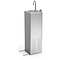 Free standing pedal operated refrigerated drinking fountain